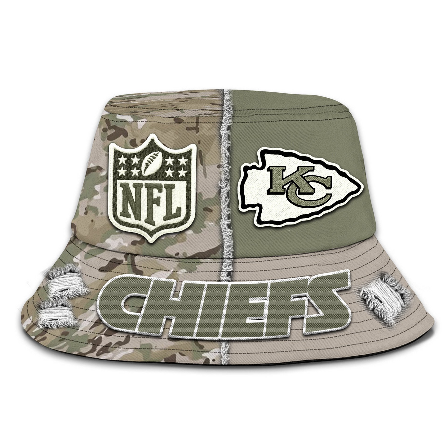 Premium NFL KCC Salute To Service Bucket Hat NMD  TTV