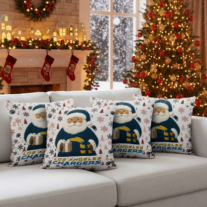 Premium NFL LAC Santa Christmas Pillow V1 NMD TTV