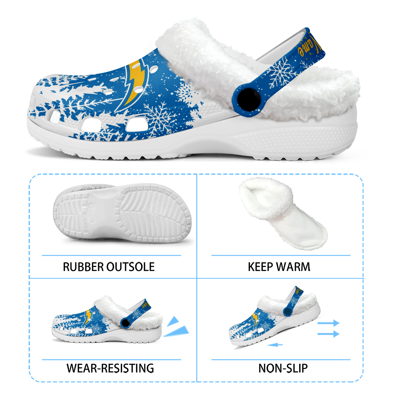 Premium NFL LAC Winter Fleece Clogs V1 NMD TTV