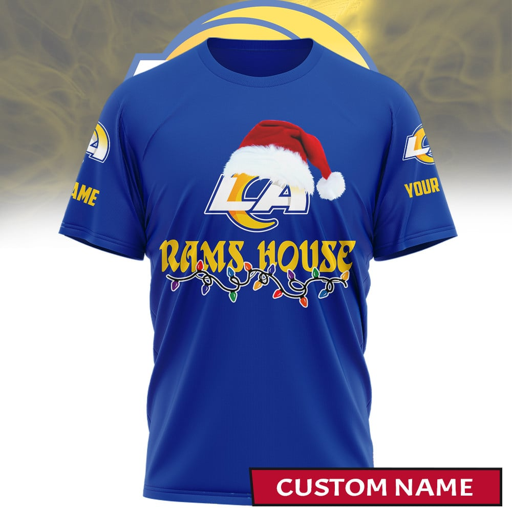 Premium NFL LAR Merry Christmas T-shirt V1 NMD TTV