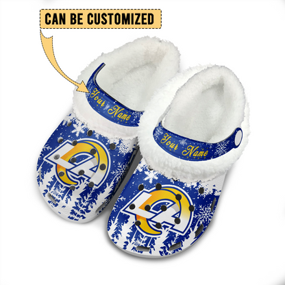 Premium NFL LAR Winter Fleece Clogs V1 NMD TTV