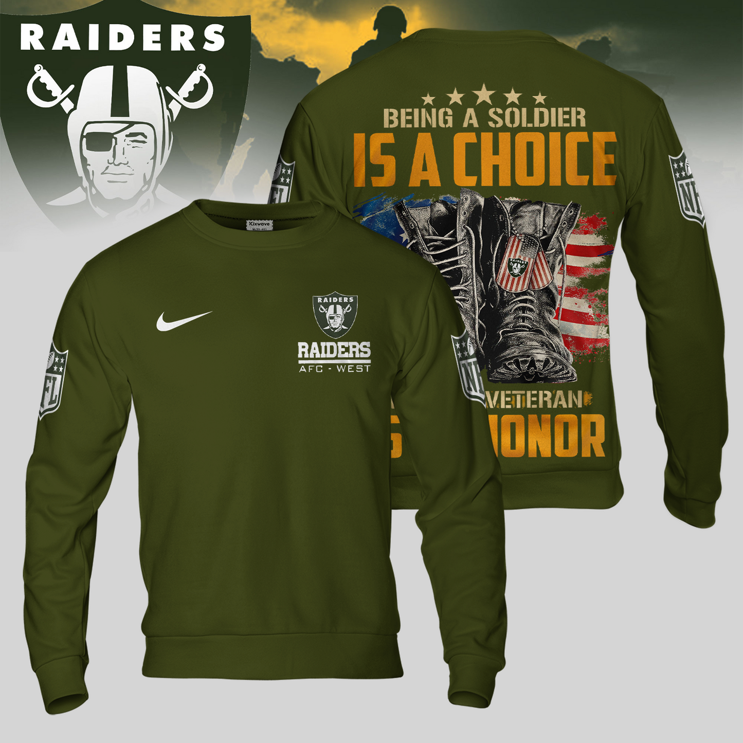 Premium NFL LV Army Veteran Shirt V1 NMD 221025 TTV