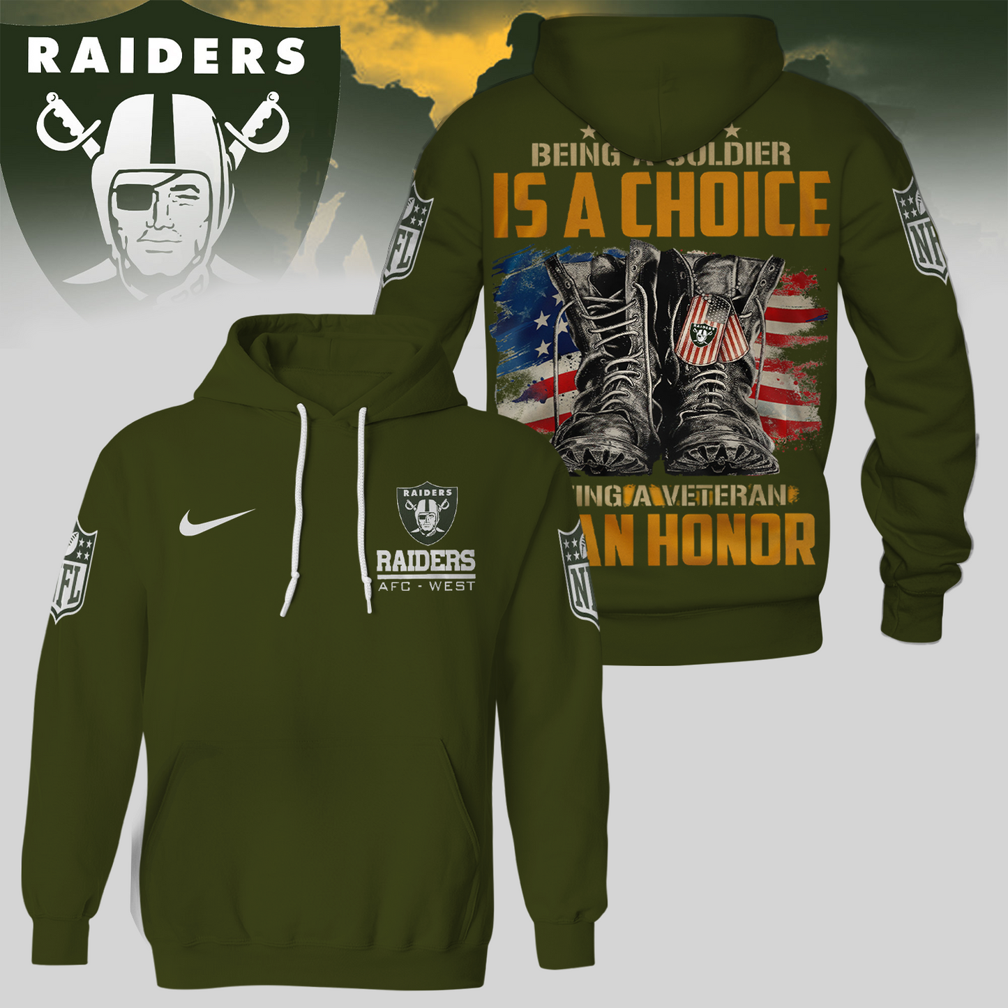 Premium NFL LV Army Veteran Shirt V1 NMD 221025 TTV