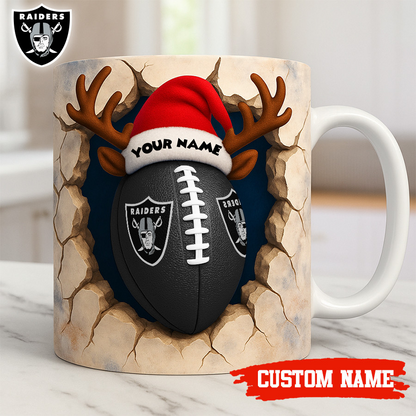 Premium NFL LV Christmas Football Ceramic Mug V2 NMD TTV