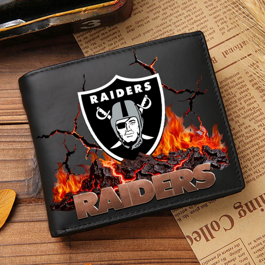 Premium NFL LV Cracked Fire Leather Wallet V1 NMD TTV