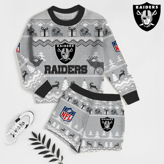 Premium NFL LV Holiday Sweatshirt & Shorts Set V1 NMD TTV