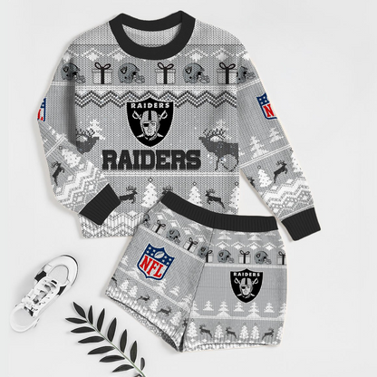 Premium NFL LV Holiday Sweatshirt & Shorts Set V1 NMD TTV
