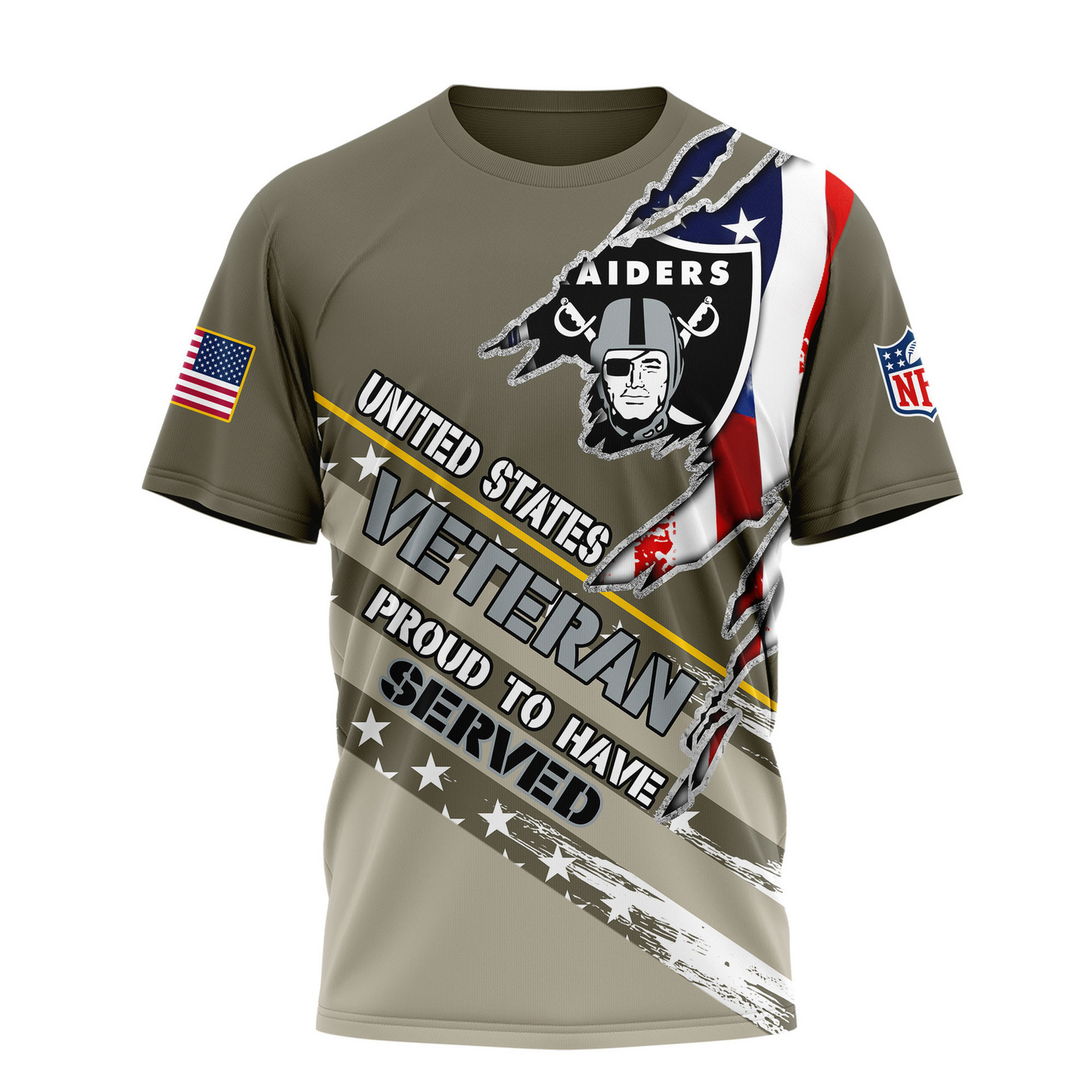 Premium NFL LV Proud U.S. Veteran T-shirt V1 NMD TTV