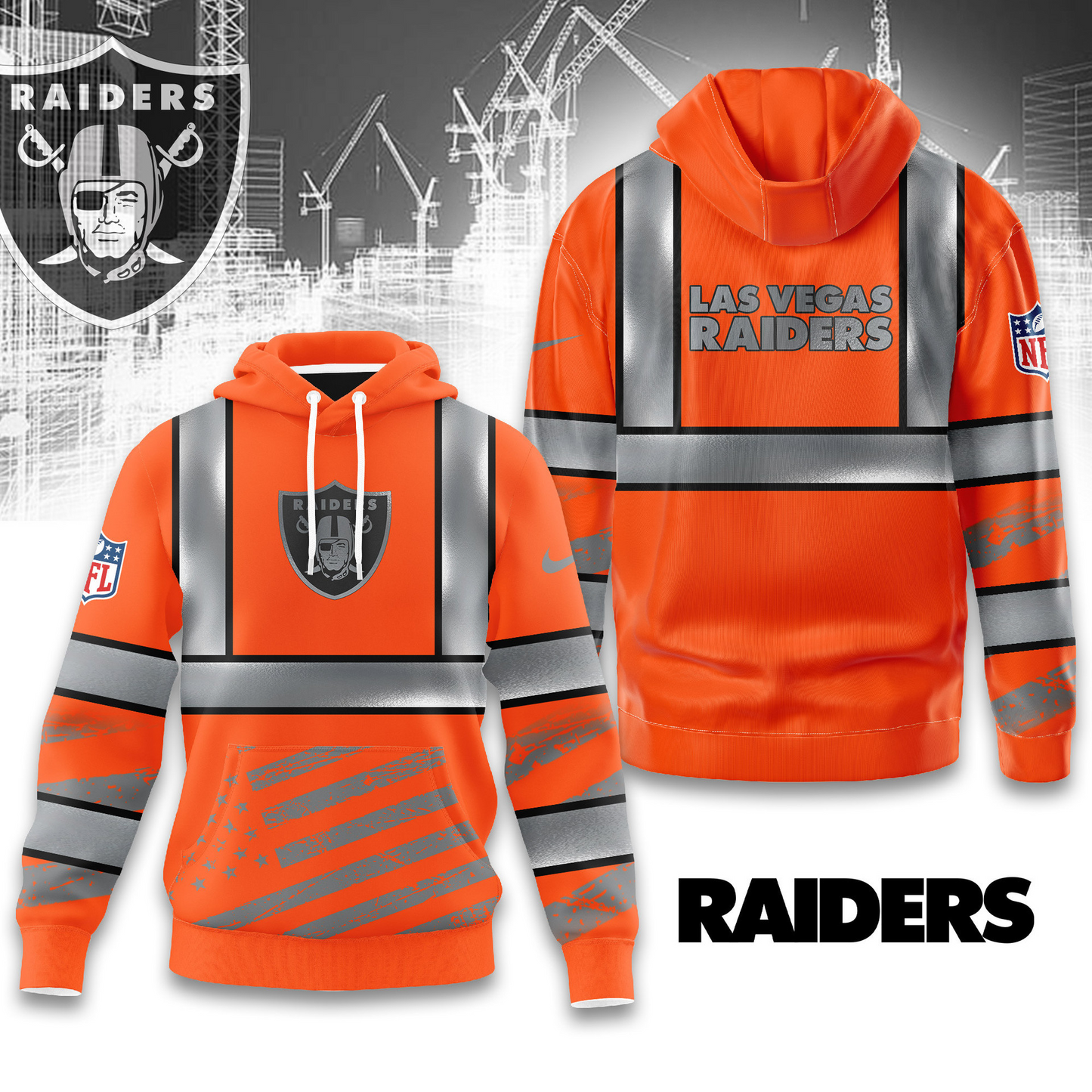 Premium NFL LV Safety Hi-Vis Hoodie V1 NMD TTV