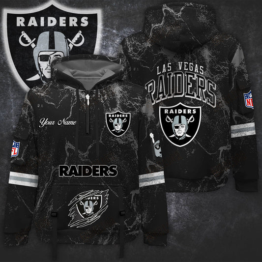 Premium NFL LV Vintage Pattern Quarter Zip Hoodie V1 NMD NHM