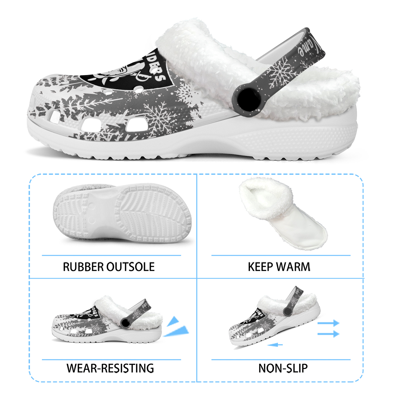 Premium NFL LV Winter Fleece Clogs V1 NMD TTV