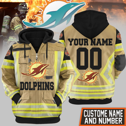 Premium NFL MIA Firefighter Zip Hoodie V1 NMD TTV