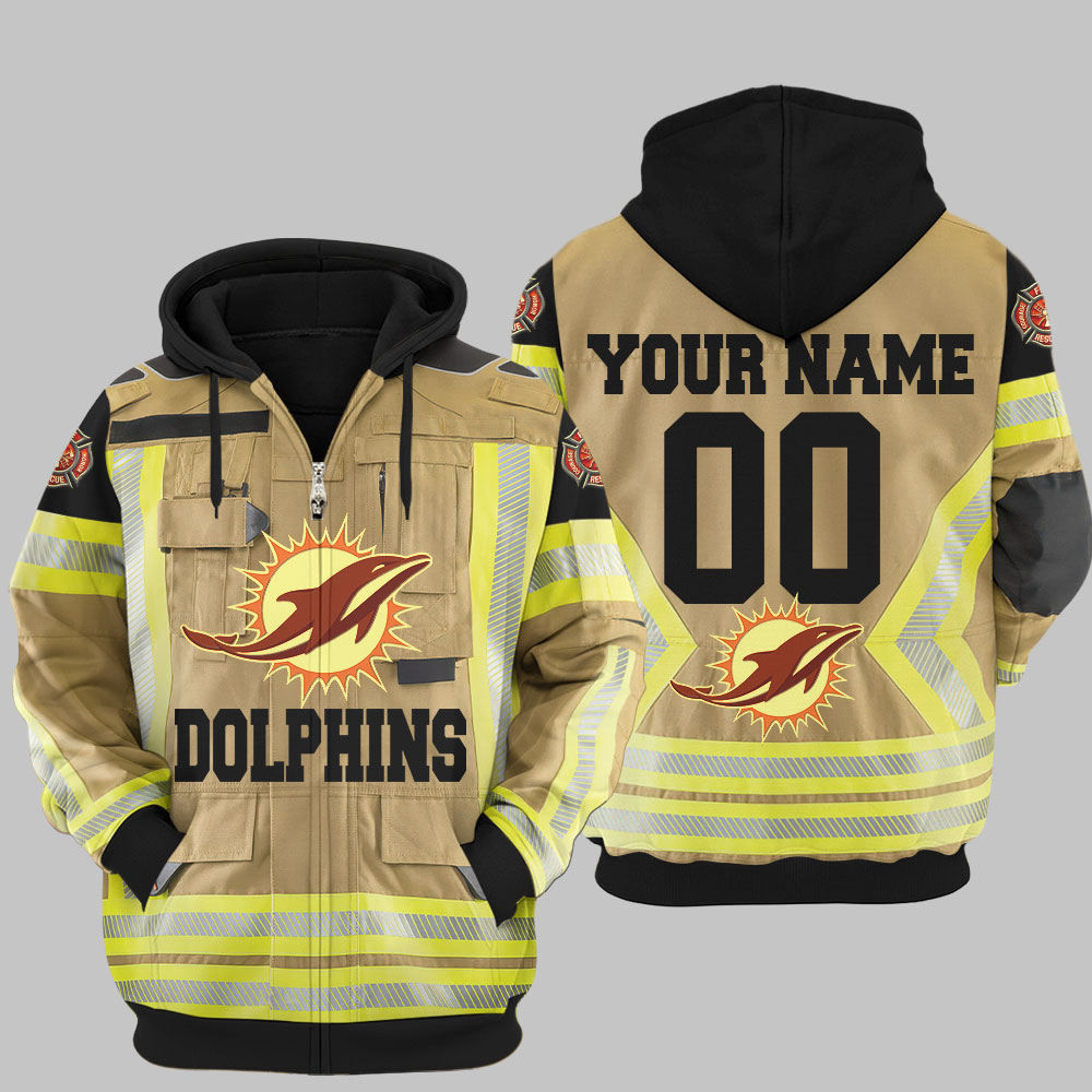 Premium NFL MIA Firefighter Zip Hoodie V1 NMD TTV