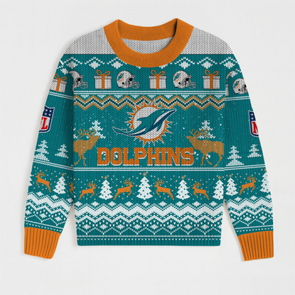 Premium NFL MIA Holiday Sweatshirt & Shorts Set V1 NMD TTV
