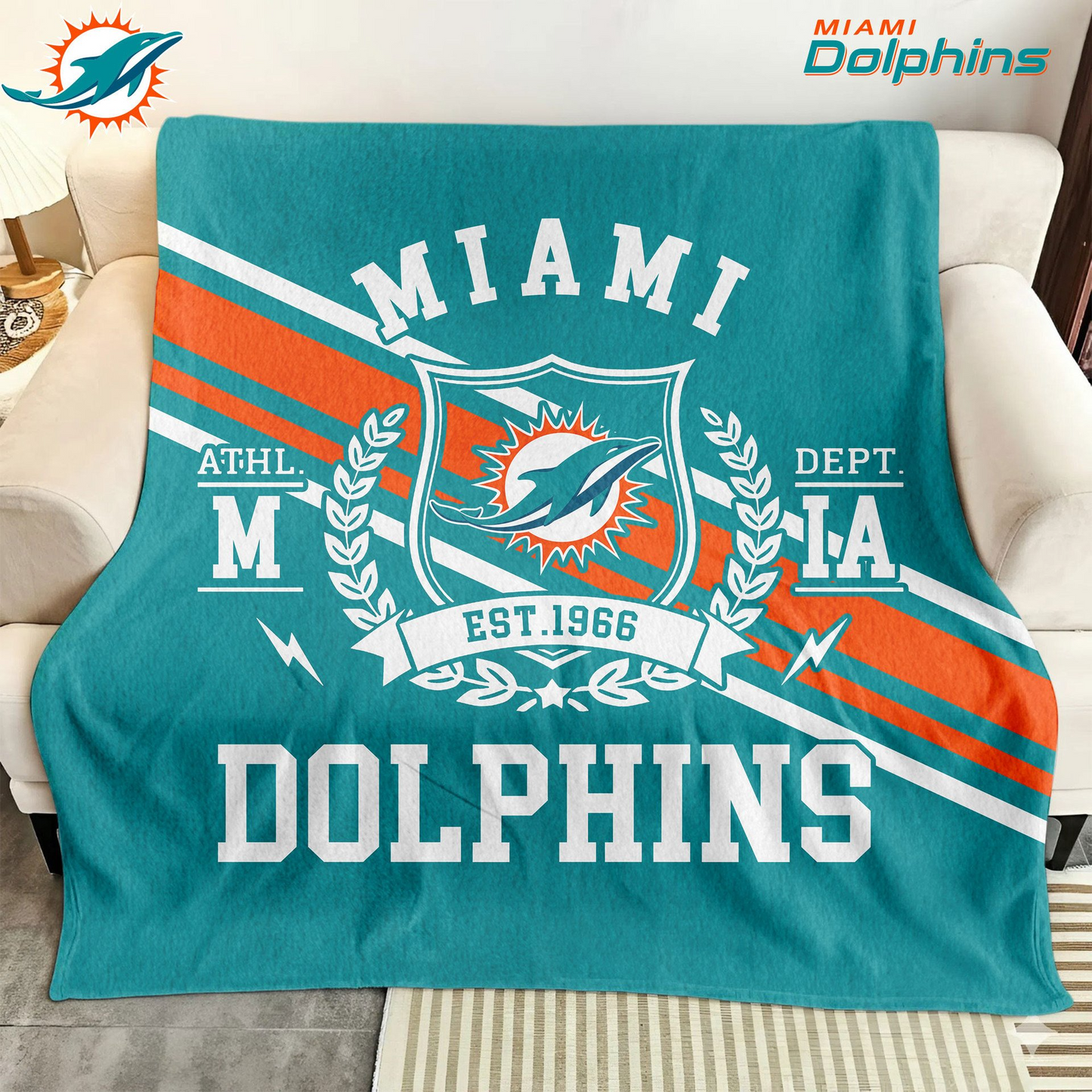 Premium NFL MIA Legacy Fleece Blanket V3 NMD TTV