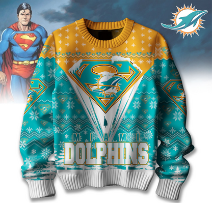 Premium NFL MIA Merry Super Christmas Sweater V1 NMD TTV