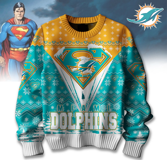 Premium NFL MIA Merry Super Christmas Sweater V1 NMD TTV
