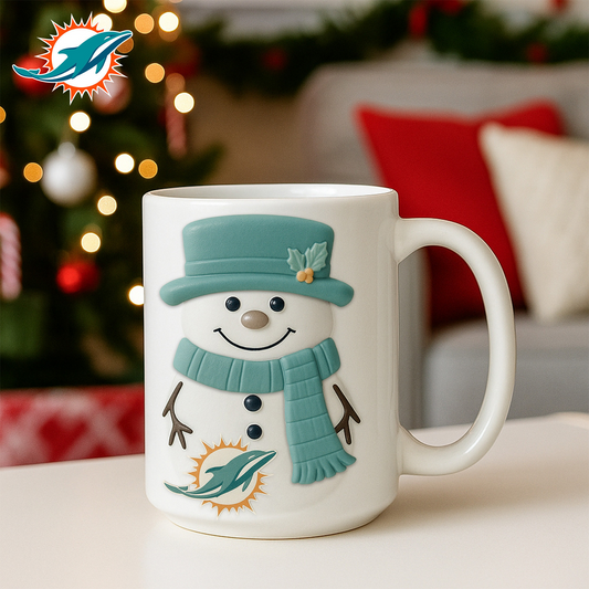 Premium NFL MIA Santa Ceramic Mug V1 NMD TTV