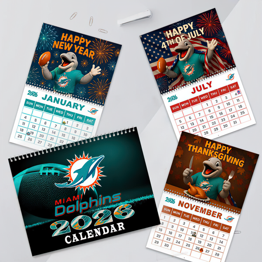 Premium NFL MIA Wall Calendar 2026 V1 NMD TTV