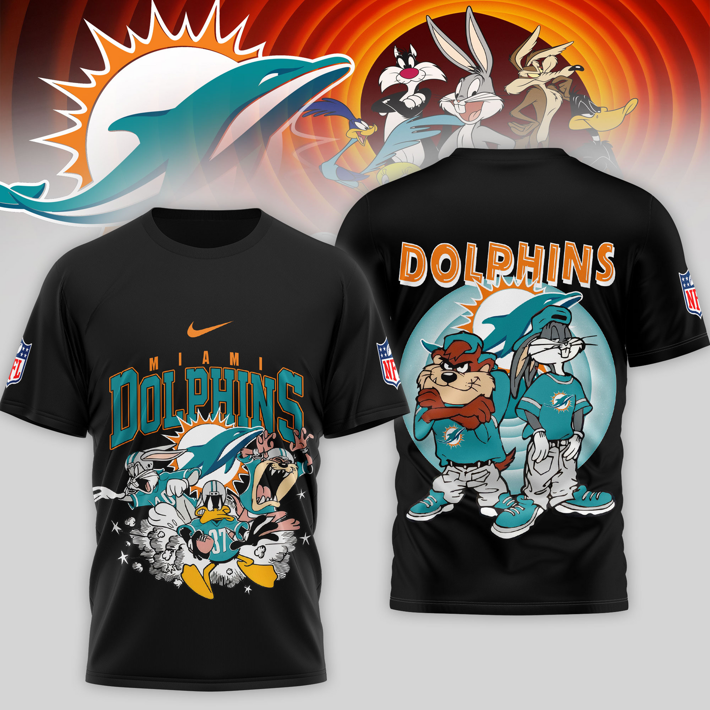 Premium NFL MIA x LNTS T-shirt V1 NMD TTV