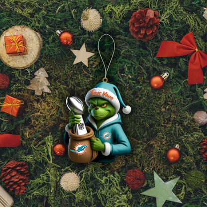 Premium NFL MIA x The Grinch Christmas Ornament V1 NMD TTV
