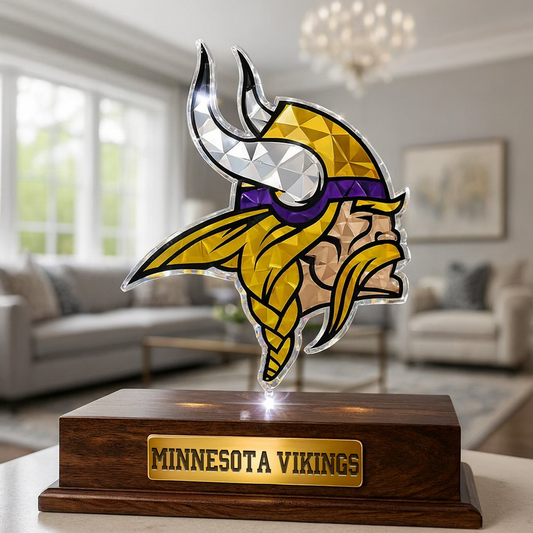 Premium NFL MIN Crystal Style Desktop Ornament V1 NMD  TTV