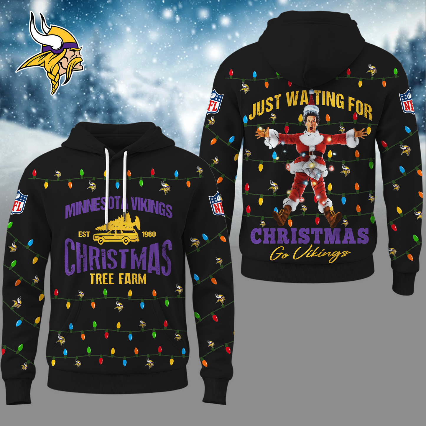 Premium NFL MIN Griswold Christmas Hoodie V1 NMD TTV