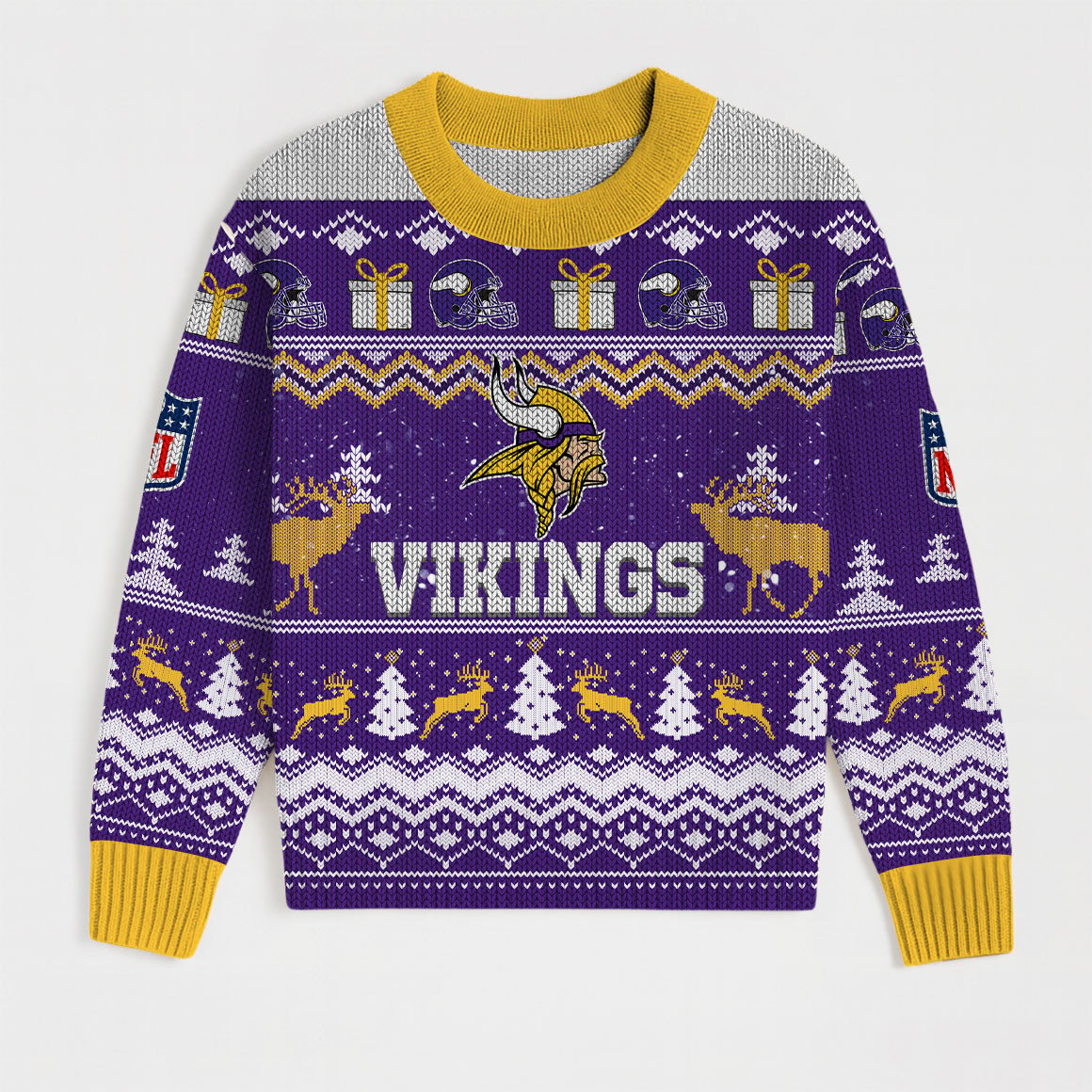Premium NFL MIN Holiday Sweatshirt & Shorts Set V1 NMD TTV