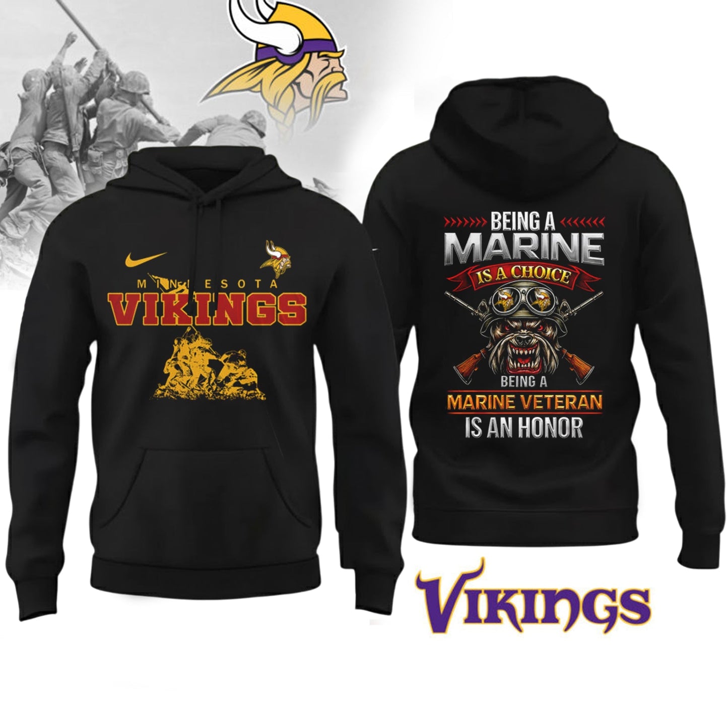 Premium NFL MIN Marine Veteran Shirt V2 NMD NHM