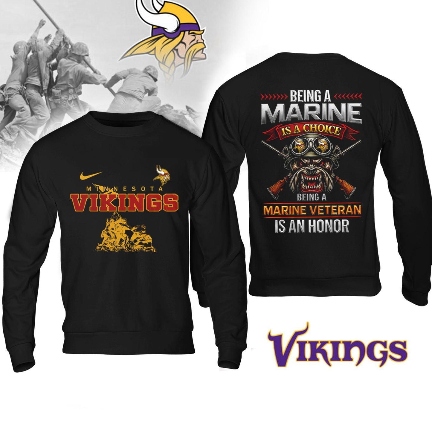 Premium NFL MIN Marine Veteran Shirt V2 NMD NHM