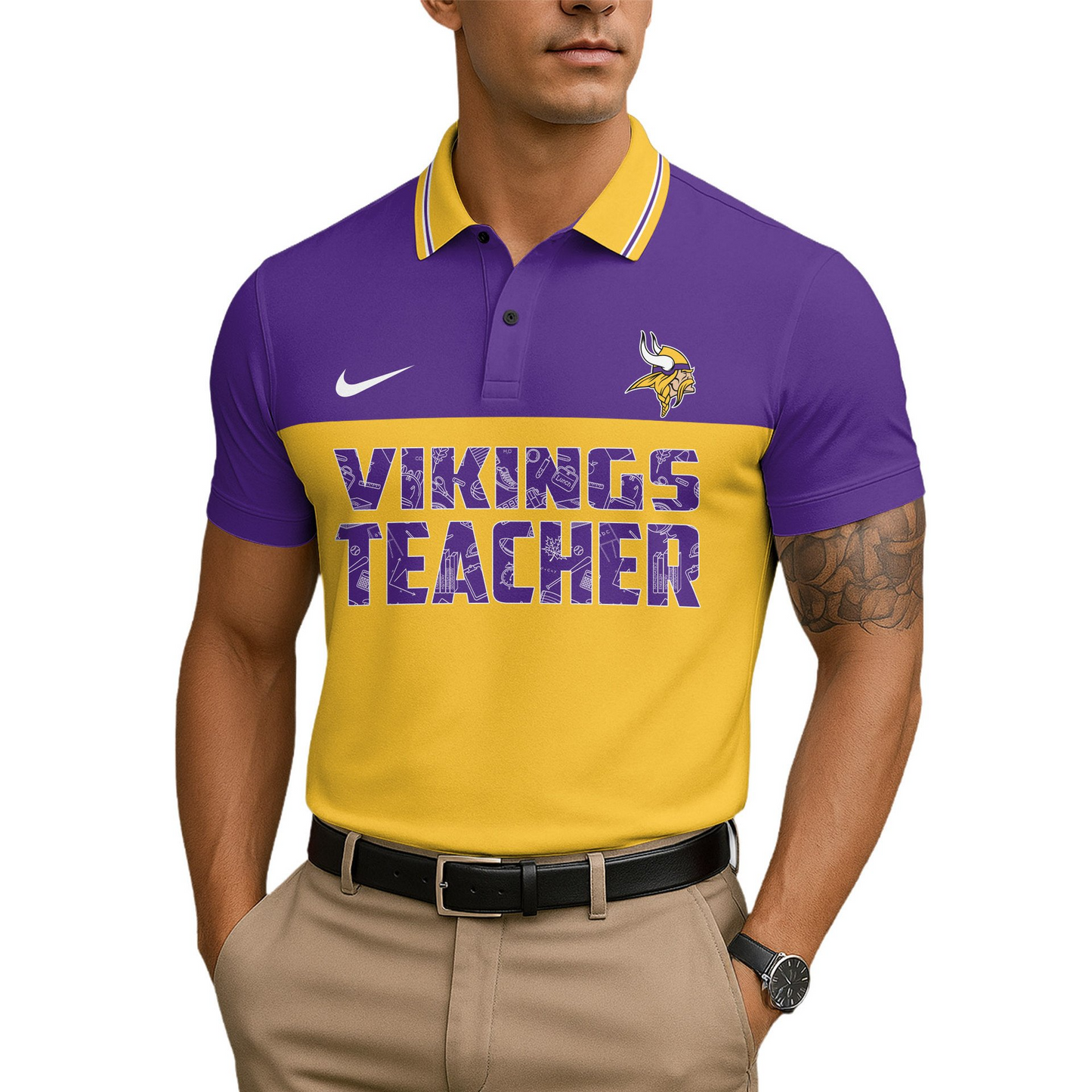 Premium NFL MIN Teacher Appreciation Polo Shirt V15 NMD TTV