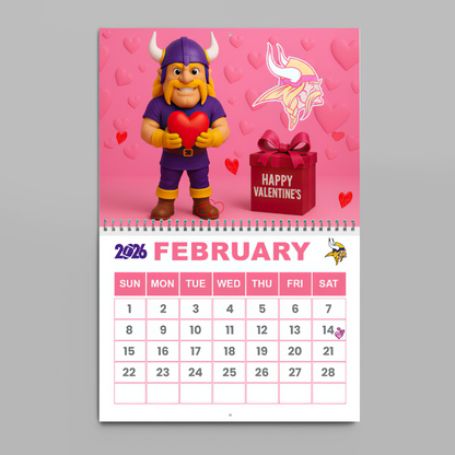 Premium NFL MIN Wall Calendar 2026 V1 NMD TTV