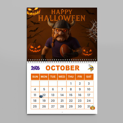 Premium NFL MIN Wall Calendar 2026 V1 NMD TTV