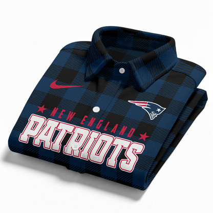 Premium NFL NE Check Long-sleeve Casual Shirt V1 NMD TTV