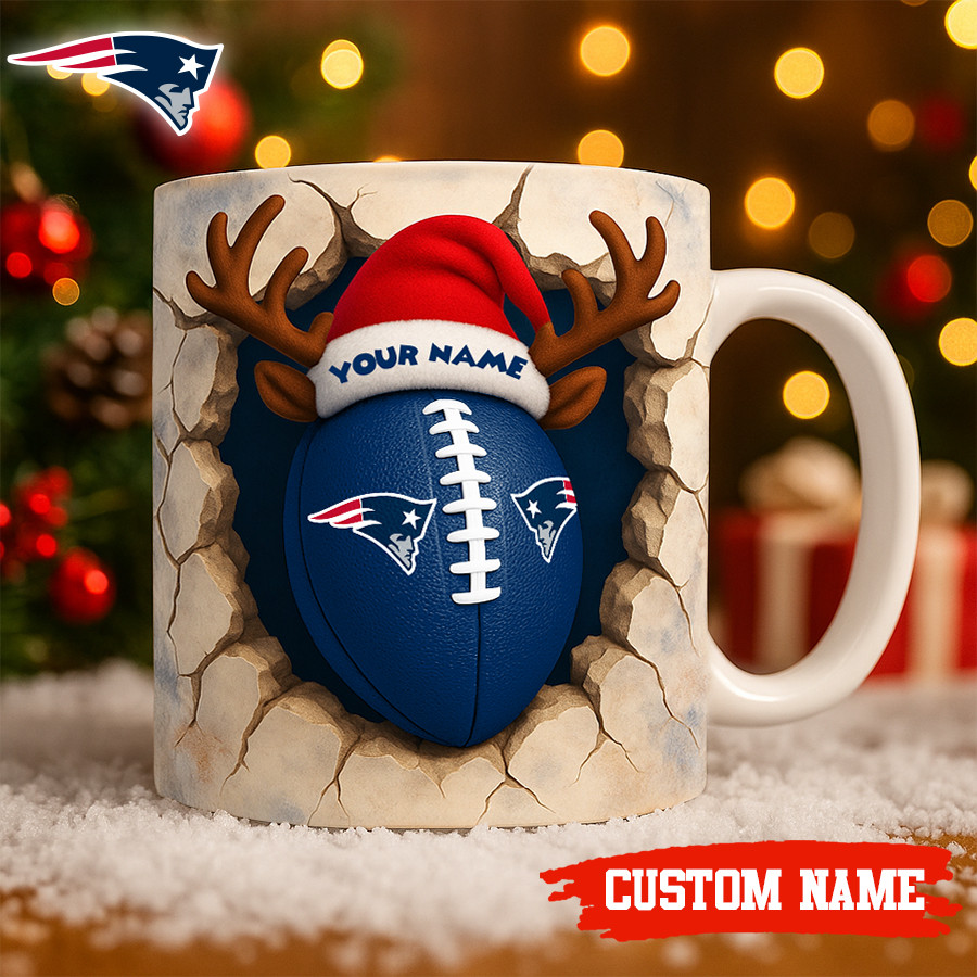 Premium NFL NE Christmas Football Ceramic Mug V2 NMD TTV