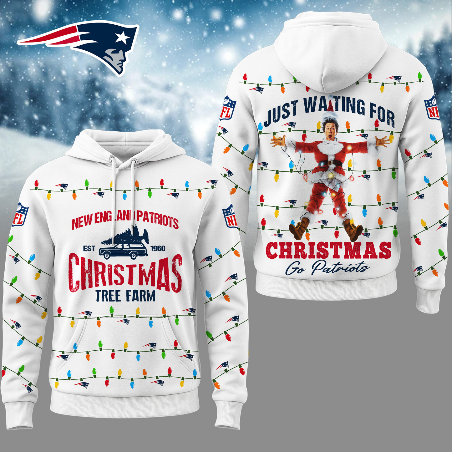 Premium NFL NE Griswold Christmas Hoodie V1 NMD TTV