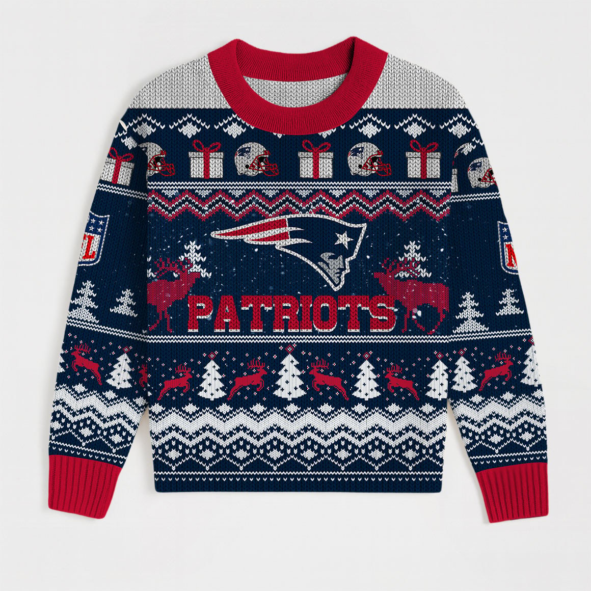 Premium NFL NE Holiday Sweatshirt & Shorts Set V1 NMD TTV