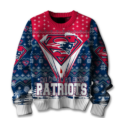 Premium NFL NE Merry Super Christmas Sweater V1 NMD TTV
