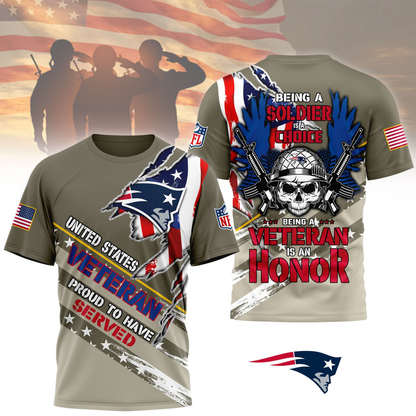 Premium NFL NE Proud U.S. Veteran T-shirt V1 NMD TTV