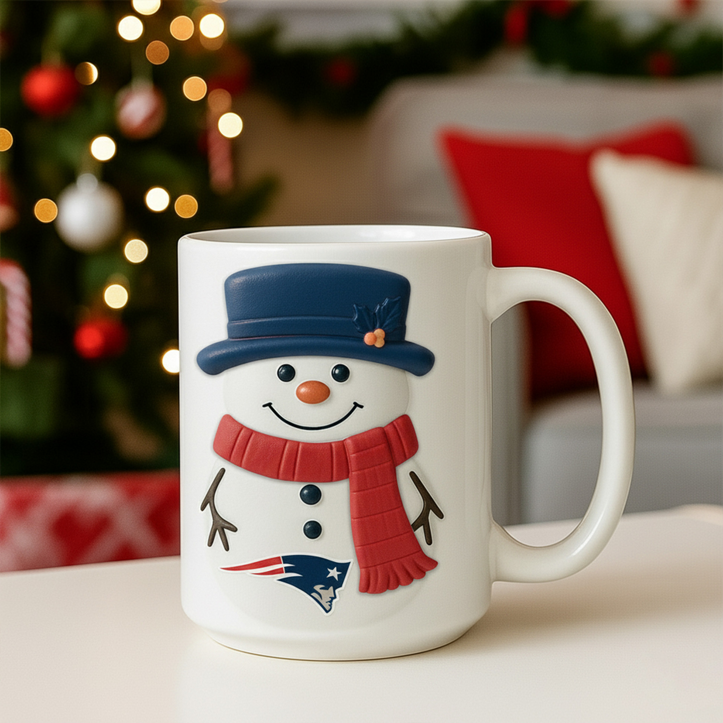 Premium NFL NE Santa Ceramic Mug V1 NMD TTV