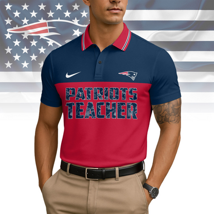 Premium NFL NE Teacher Appreciation Polo Shirt V15 NMD TTV