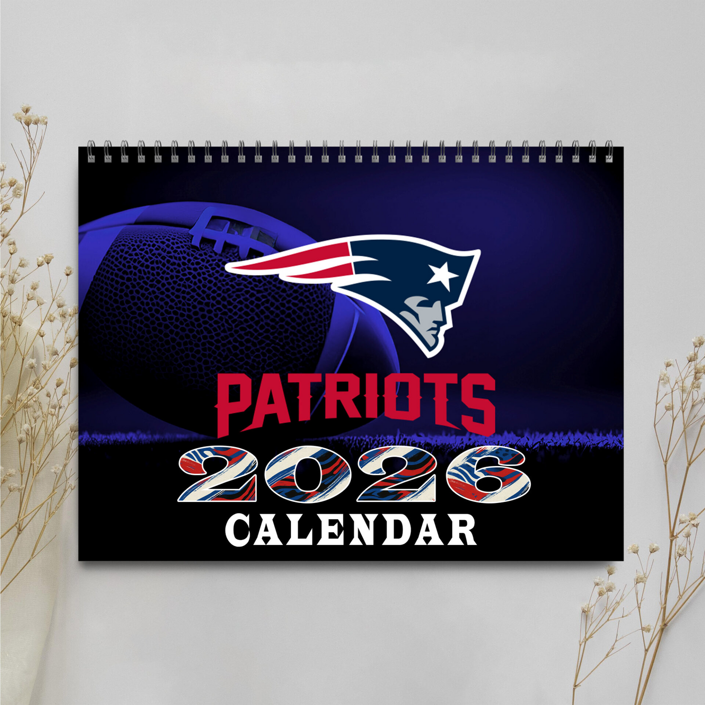Premium NFL NE Wall Calendar 2026 V1 NMD TTV