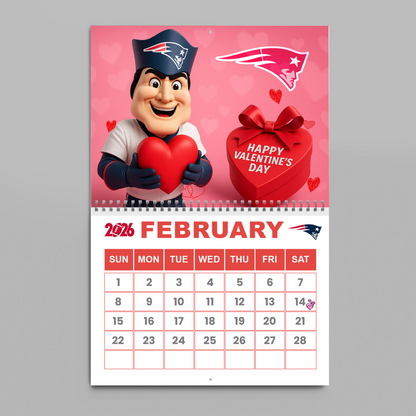 Premium NFL NE Wall Calendar 2026 V1 NMD TTV