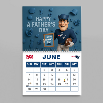 Premium NFL NE Wall Calendar 2026 V1 NMD TTV