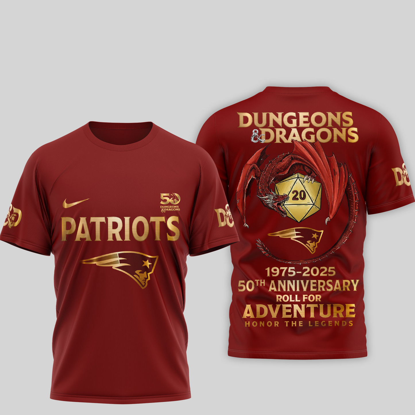 Premium NFL NE x Dungeons And Dragons 50th Anniversary Shirt V15 NMD TTV