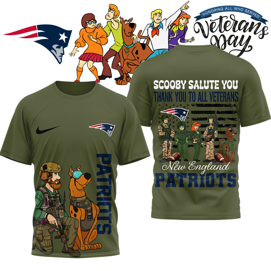 Premium NFL NE x SCO Salute Veterans T-shirt V15 NMD NHM