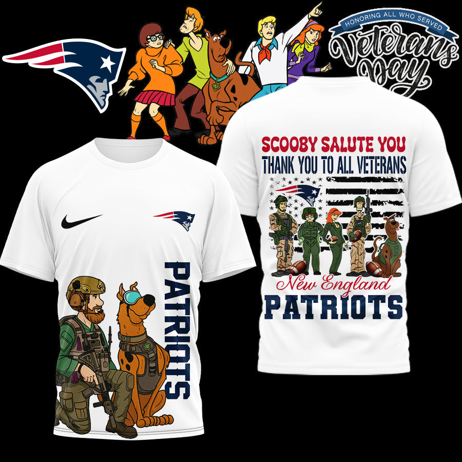 Premium NFL NE x SCO Salute Veterans T-shirt V15 NMD NHM