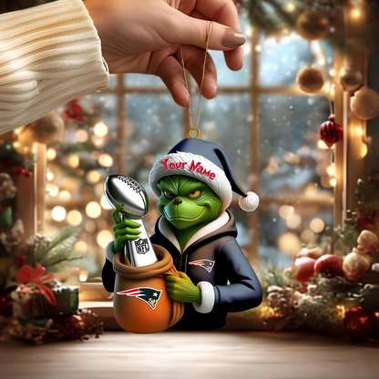 Premium NFL NE x The Grinch Christmas Ornament V1 NMD TTV