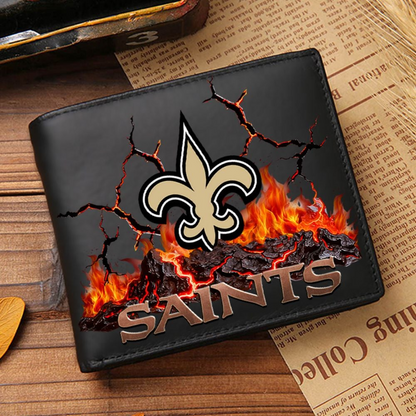 Premium NFL NO Cracked Fire Leather Wallet V1 NMD TTV