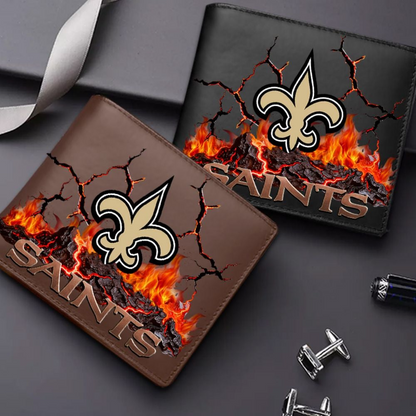 Premium NFL NO Cracked Fire Leather Wallet V1 NMD TTV